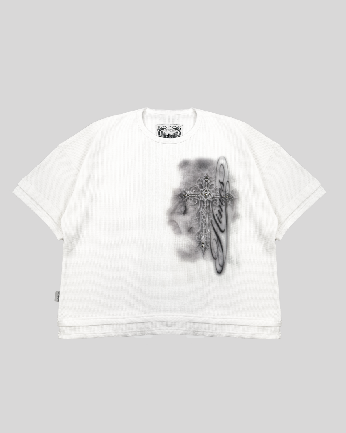 PLAN-H – t-shirt waffle con borchie HIMES