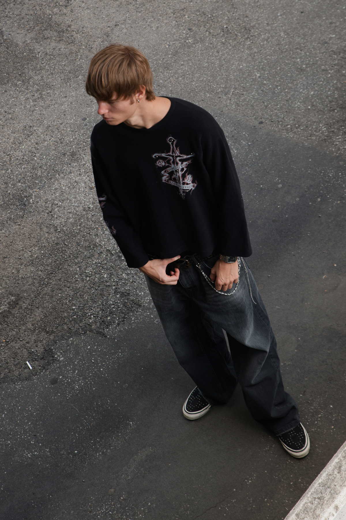 FORGIATO – longsleeve waffle HIMES, foto 3