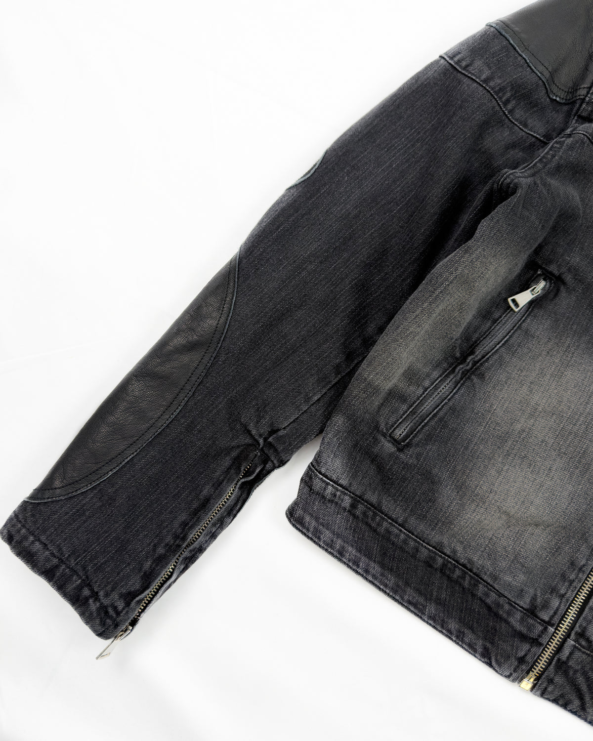 UNDEFEATED – giacca in denim e pelle HIMES, foto 4