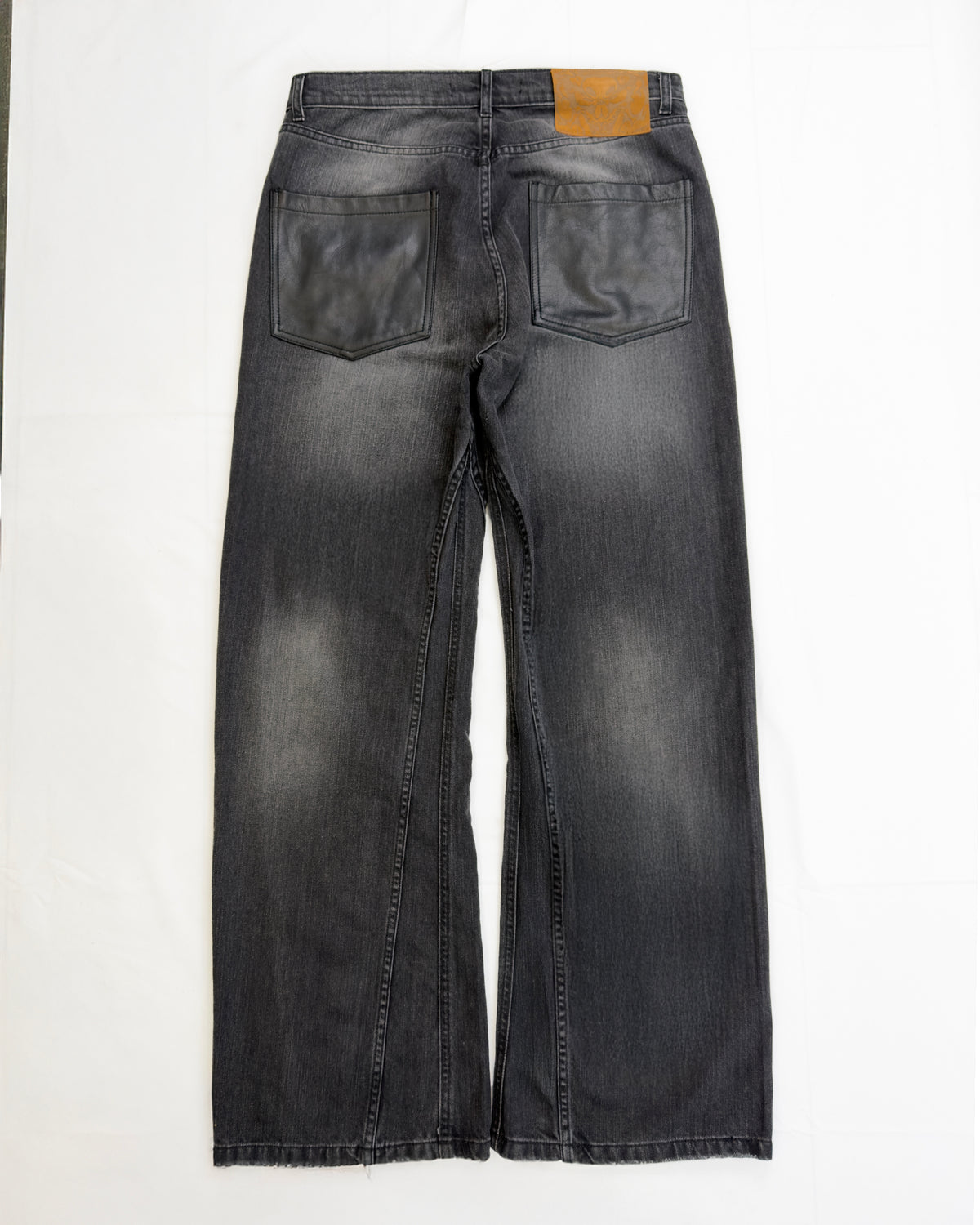 UNDEFEATED – jeans in denim e pelle HIMES, foto 4